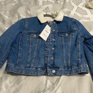 Zara Sherpa jean jacket